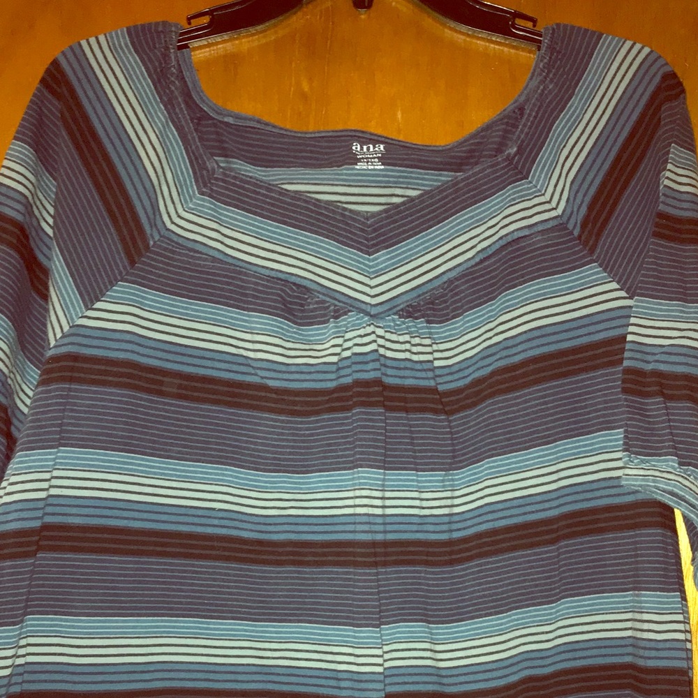 a.n.a blue stripped top